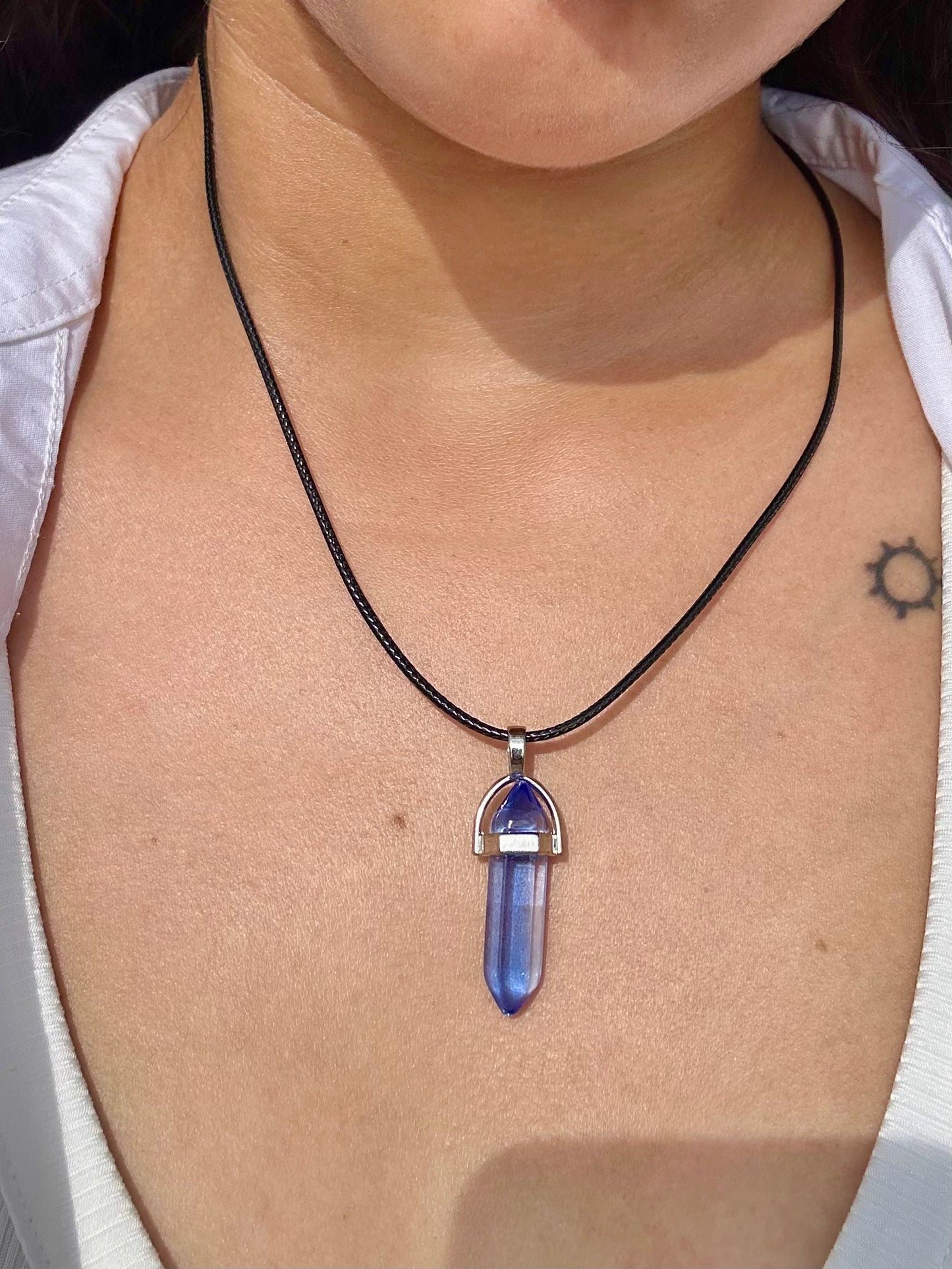 Purple Crystal Necklace-0