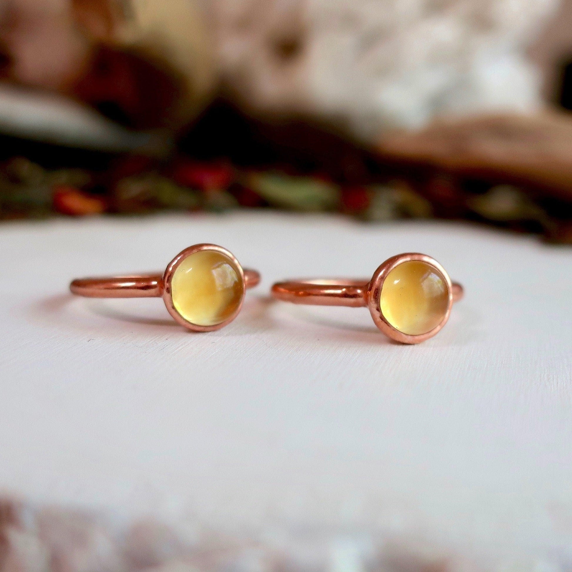 Citrine Ring – Copper Crystal Jewelry | Handmade by Blackbird & Sage-1
