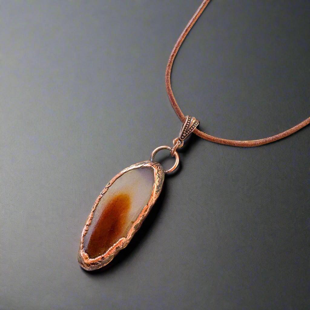 Red Agate Pendant – Boho Crystal Jewelry | Handmade by Blackbird & Sage-0
