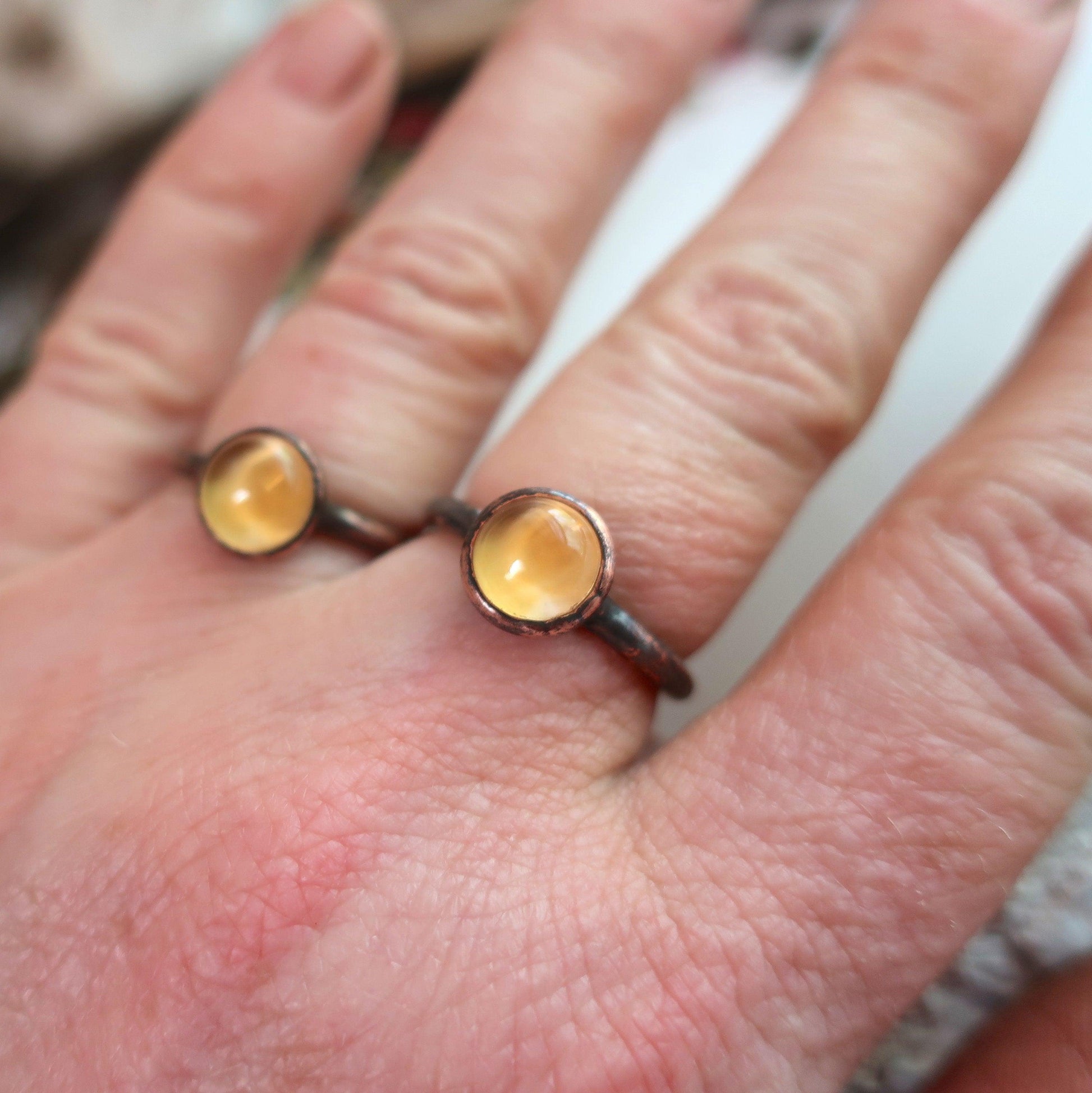 Citrine Ring – Copper Crystal Jewelry | Handmade by Blackbird & Sage-3