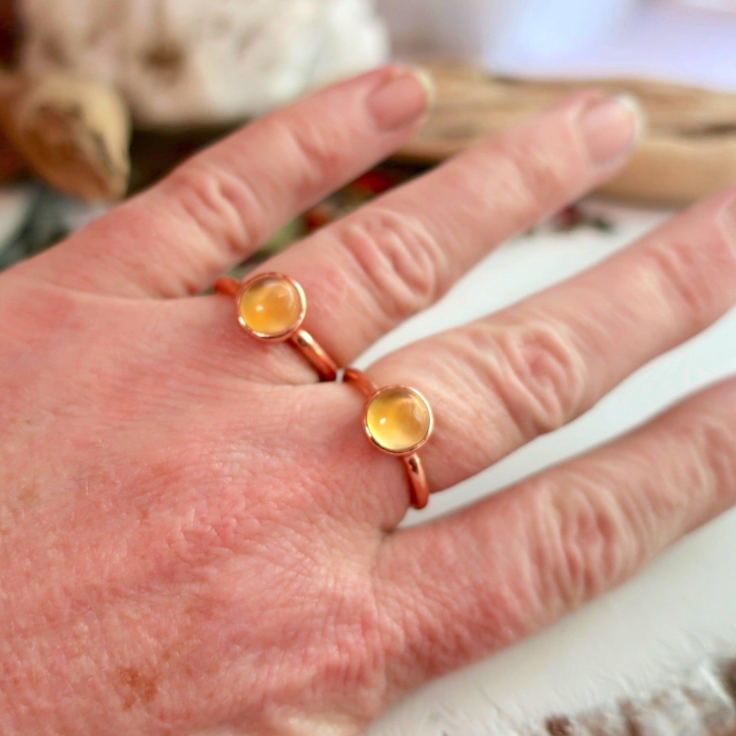 Citrine Ring – Copper Crystal Jewelry | Handmade by Blackbird & Sage-2