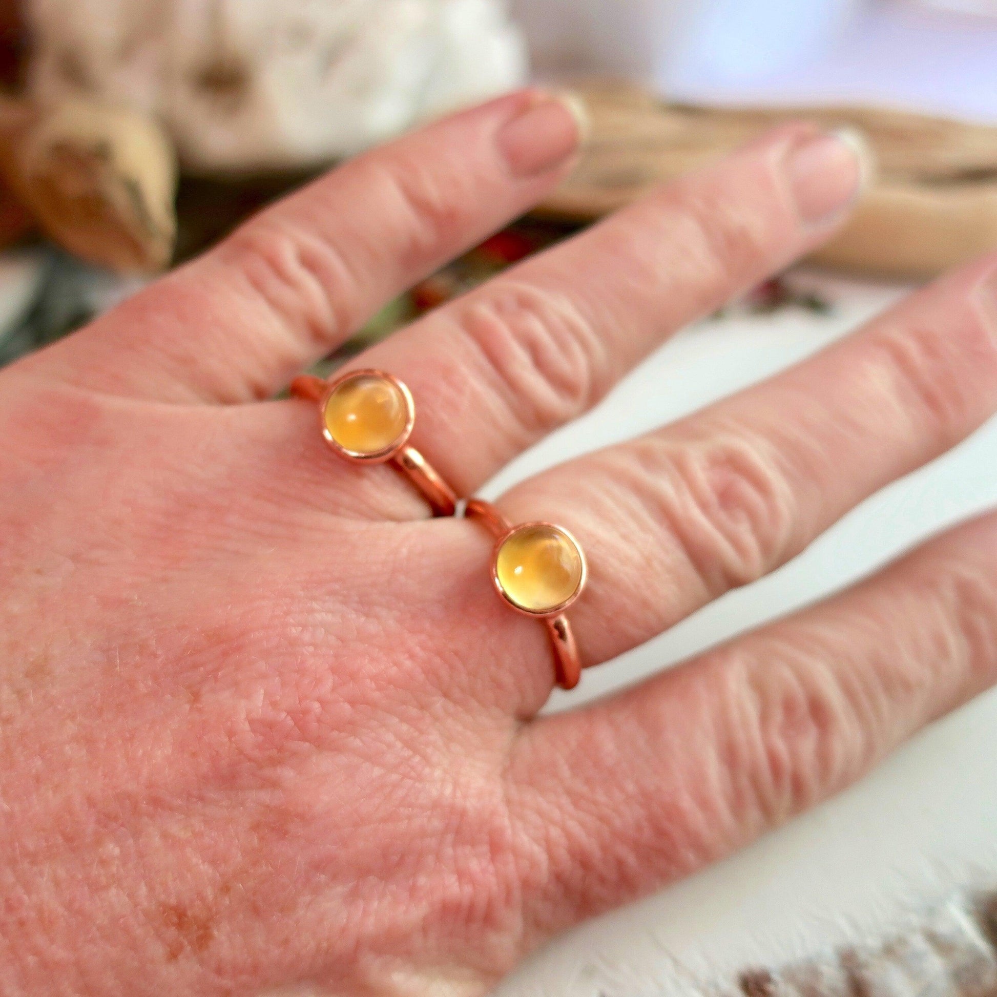 Citrine Ring – Copper Crystal Jewelry | Handmade by Blackbird & Sage-2